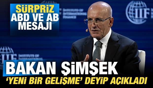 Bakan Şimşek yıl sonu enflasyon tahminini açıkladı! Sürpriz ABD ve AB mesajı