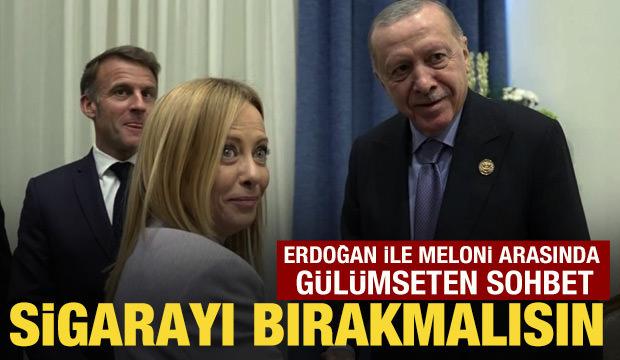 Cumhurbaşkanı Erdoğan'dan Meloni'ye: Sigarayı bırak
