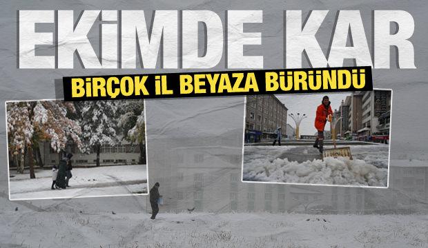 Ekim ayında birçok il beyaza büründü! Kar kalındığı 20 santimi buldu