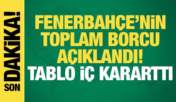Fenerbahçe'nin toplam borcu açıklandı! Tablo iç kararttı
