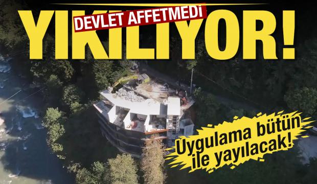 Fırtına Vadisi’nde kaçak ve riskli yapılar tek tek kaldırılıyor