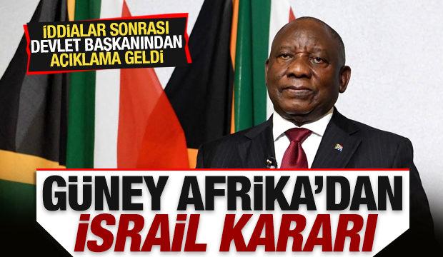Güney Afrika'dan İsrail kararı! İddialar sonrası açıklama geldi