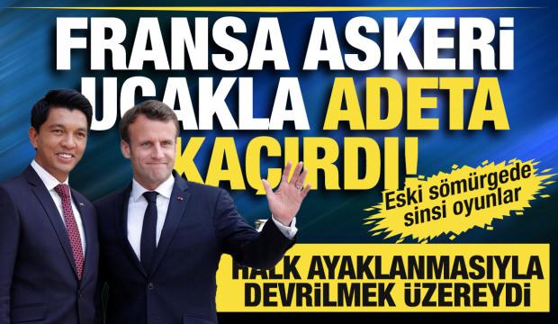Halk ayaklanmasıyla devrilmek üzereydi, Fransız ordusunun uçağıyla adeta kaçtı