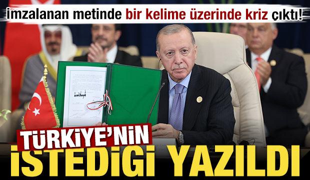 İmzalanan metinde bir kelime üzerinde kriz çıktı! Türkiye'nin istediği yazıldı
