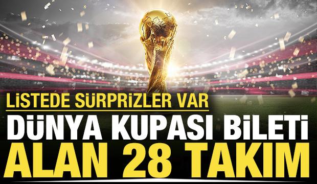 Listede sürprizler var: Dünya Kupası'na giden 28 takım
