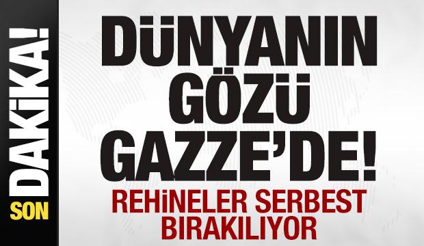 Son dakika: Dünyanın gözü Gazze'de! Rehineler serbest bırakılıyor