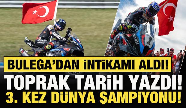 Son dakika: Milli gururumuz Toprak Razgatlıoğlu tarih yazdı! 3. kez dünya şampiyonu