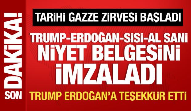 Tarihi Gazze Zirvesi başladı: Liderler niyet belgesini imzaladı