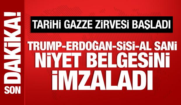 Tarihi Gazze Zirvesi başladı: Liderler niyet belgesini imzaladı