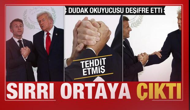 Trump ile Macron'un bilek güreşinin sırrı çözüldü! Tehdit etmiş