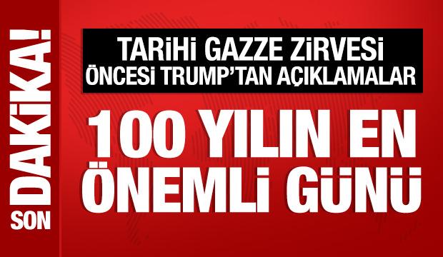 Trump'tan Mısır'da önemli mesajlar: 100 yılın en önemli günü!
