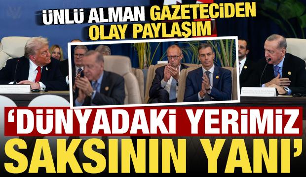 Ünlü Alman gazeteciden olay paylaşım! 'Dünyadaki yerimiz: Saksı bitkisinin yanında'