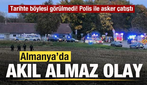 Almanya'da akıl almaz olay! Tarihte böylesi görülmedi! Polis ile asker çatıştı