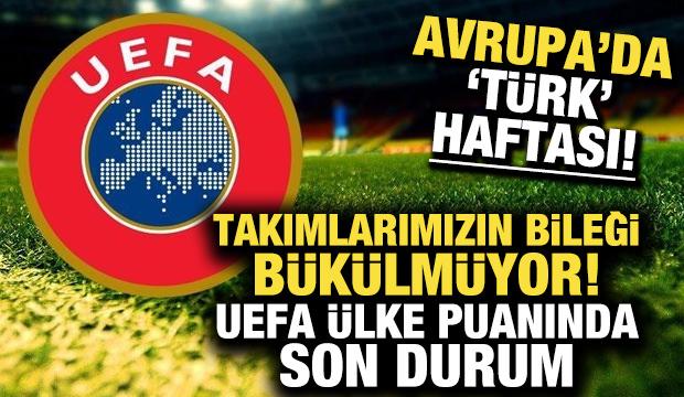 Avrupa'da bileğimiz bükülmüyor! UEFA ülke puanında son durum