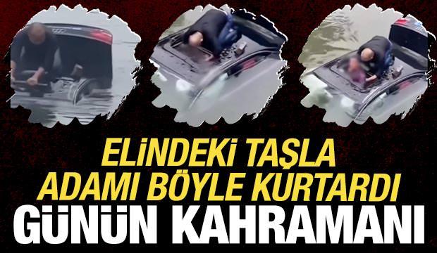 Hayat kurtaran cesaret: Çin'de nehre düşen sürücüyü 40 yaşındaki kahraman kurtardı