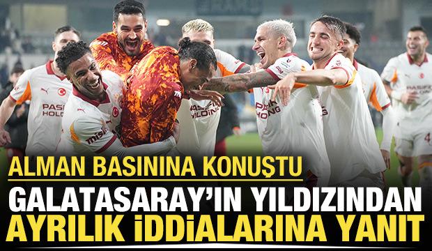 Galatasaray'ın yıldızından ayrılık iddialarına yanıt: Alman basınına konuştu