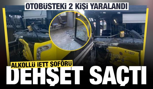 Kadıköy'de 0.42 promil alkollü İETT şoförü bariyerlere saplandı: 2 kişi yaralandı