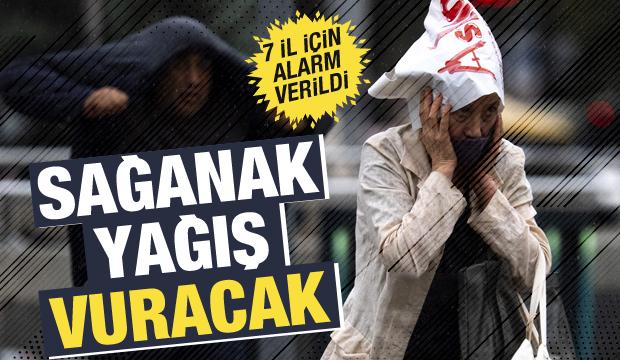 Meteoroloji'den kuvvetli sağanak uyarısı: 7 il için sarı uyarı verildi