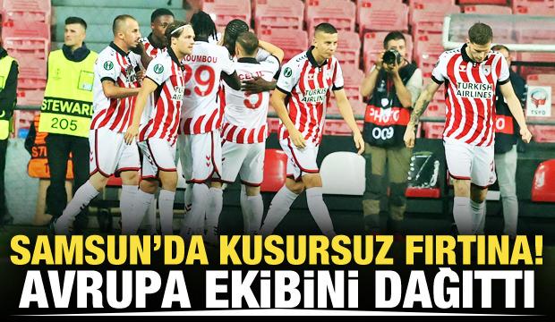Samsun'da kusursuz fırtına! Avrupa ekibine gol yağdırdı