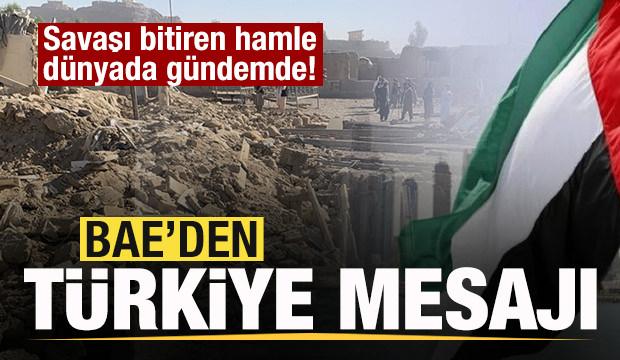 Türkiye savaşı bitirdi! BAE'den son dakika açıklaması