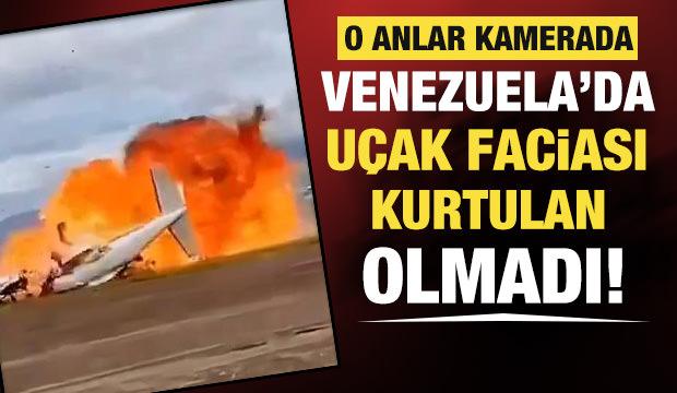 Venezuela'da bir uçak havalandıktan saniyeler sonra düştü: 2 ölü