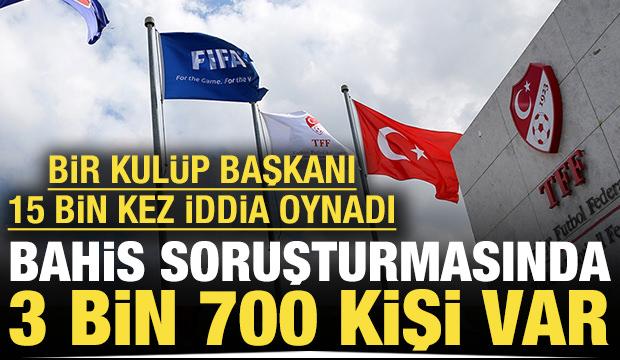 Bahis soruşturmasında 3 bin 700 kişi var: Bir kulüp başkanı 15 bin kez iddia oynadı