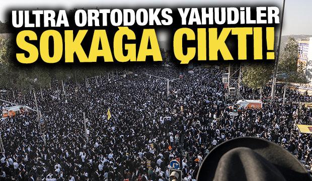 Binlerce Ultra Ortodoks Yahudi, zorunlu askerlik karşıtı gösteri düzenledi