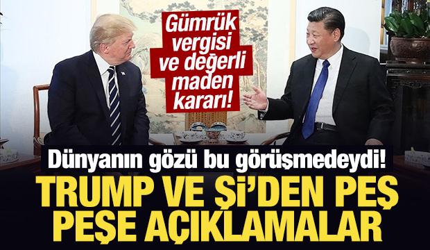Dünyanın gözü bu görüşmedeydi! Trump ve Şi'den peş peşe açıklamalar