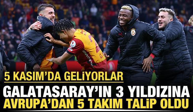 Galatasaray'ın üç yıldızına Avrupa'dan beş kulüp talip oldu