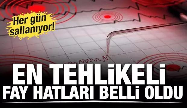 Her gün sallanıyor! En tehlikeli fay hatları belli oldu