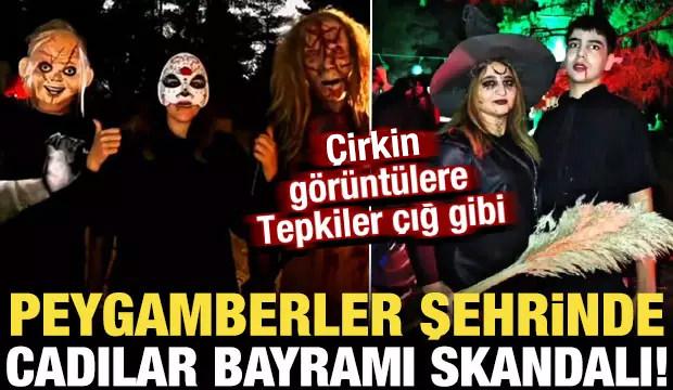 Peygamberler şehri Şanlıurfa'da 'Cadılar Bayramı' skandalı! Tartışma yaratan görüntüler