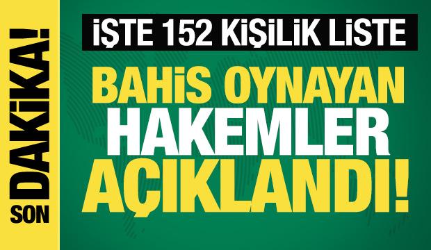 TFF bahis oynayan hakemleri açıklandı! İşte 152 kişilik liste...