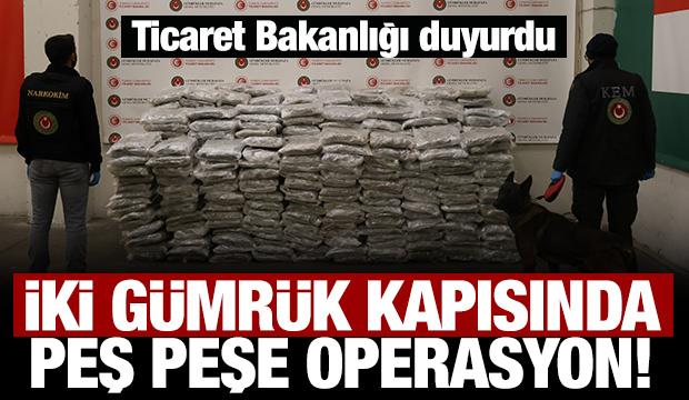 Ticaret Bakanlığı duyurdu: İki gümrük kapısında peş peşe operasyon!