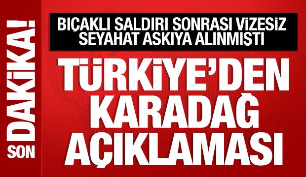 Türkiye'den Karadağ açıklaması