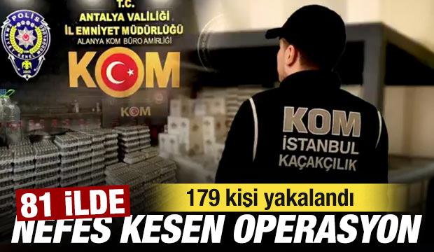 81 ilde sahte içki operasyonu: 179 kişi yakalandı