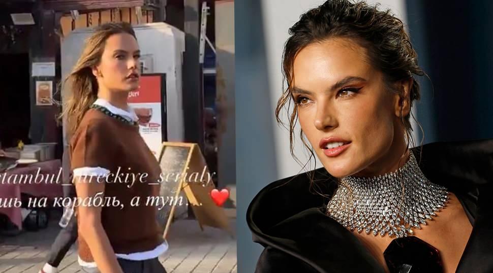 Alessandra Ambrosio İstanbul'a geldi: Karaköy sokaklarına hayran kaldı!