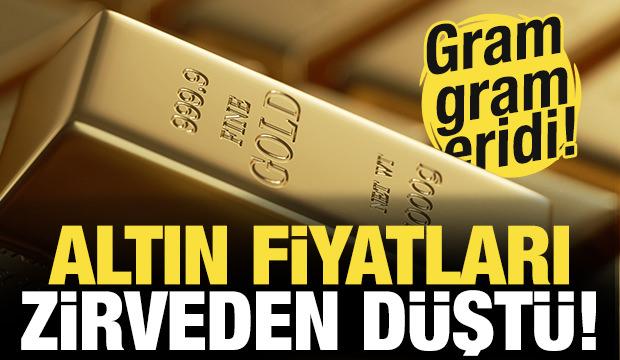Altın fiyatları zirveden düştü! Çeyrek altın 1.000 lira eridi...