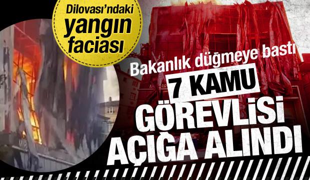 Dilovası'ndaki yangın sonrası 7 kamu görevlisi açığa alındı 