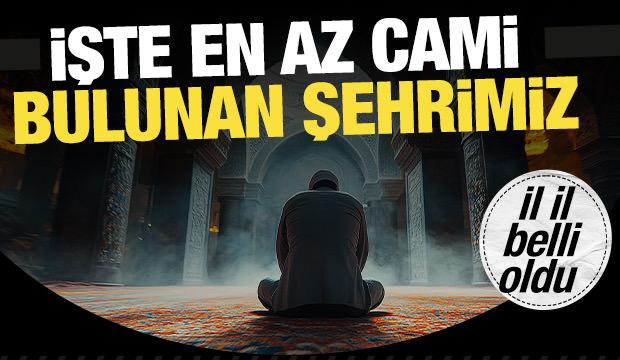 Hangi ilimizde en az cami var? İl il açıklandı!