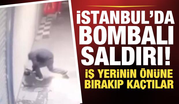 İstanbul'da el yapımı patlayıcı ile saldırı kamerada