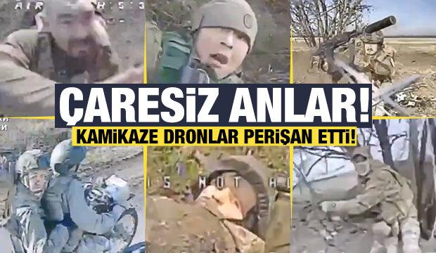 Kamikaze dronelara karşı askerlerin aciz anları! Görüntüler paylaşıldı