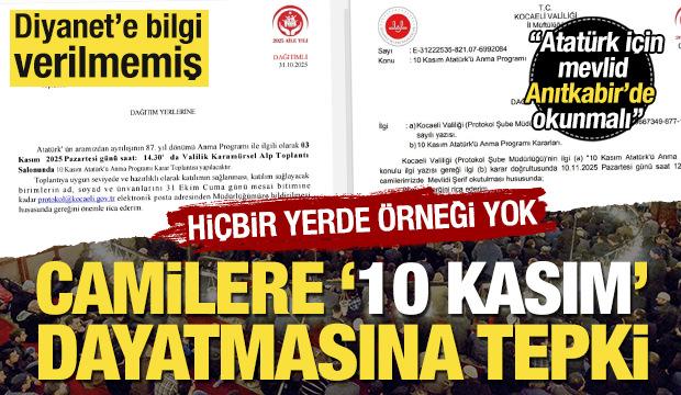 Kocaeli Valiliği’nin 10 Kasım’da 'Atatürk'e mevlid' dayatmasına tepki