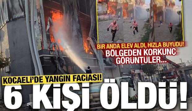 Kocaeli'de parfüm deposunda yangın: 6 kişi öldü!