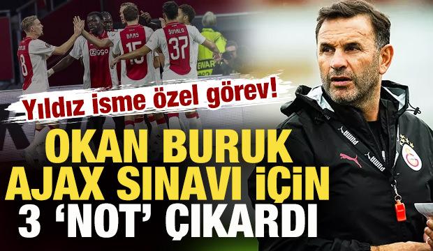 Okan Buruk, Ajax sınavı için 3 'not' çıkardı! Yıldız isme özel görev
