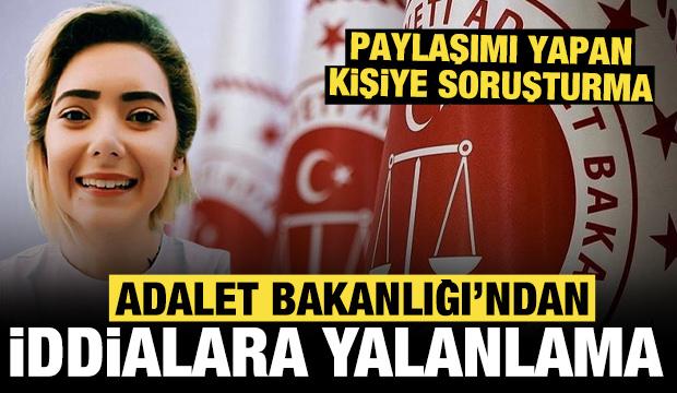 Adalet Bakanlığından, "Şule Çet cinayetinin hükümlüsü tahliye edildi" iddiasına yalanlama