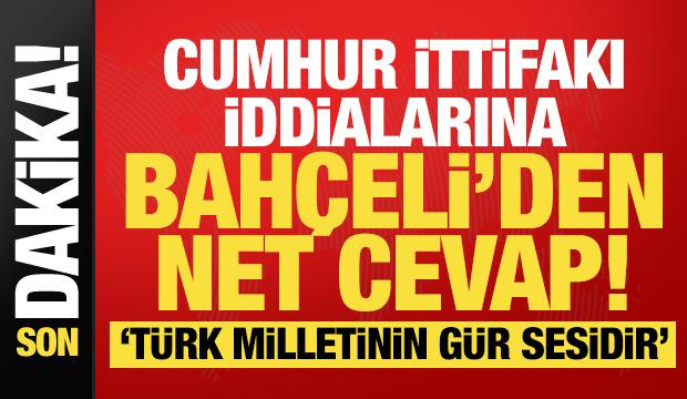 Bahçeli, Cumhur İttifakı'na ilişkin iddialara yanıt verdi