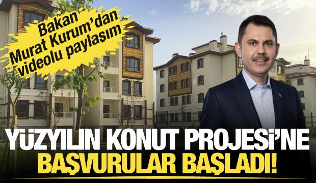 Bakan Kurum'dan "Yüzyılın Konut Projesi"nin başvuru sürecine ilişkin videolu paylaşım