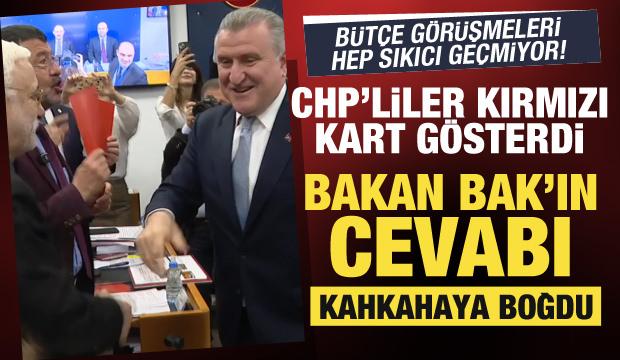 Bütçe Komisyonu'nda komik anlar: CHP Grubu ile Bakan Bak arasında kırmızı kart diyaloğu!