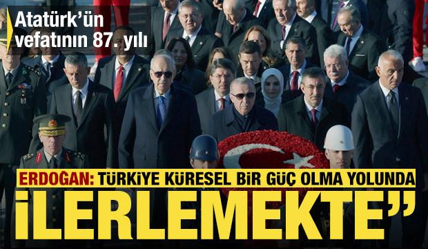 Cumhurbaşkanı Erdoğan ve devlet erkanı Anıtkabir'de: Atatürk'ün vefatının 87. yılı... 