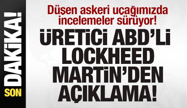 Düşen askeri uçağımızda incelemeler sürüyor! Lockheed Martin'den son dakika açıklaması